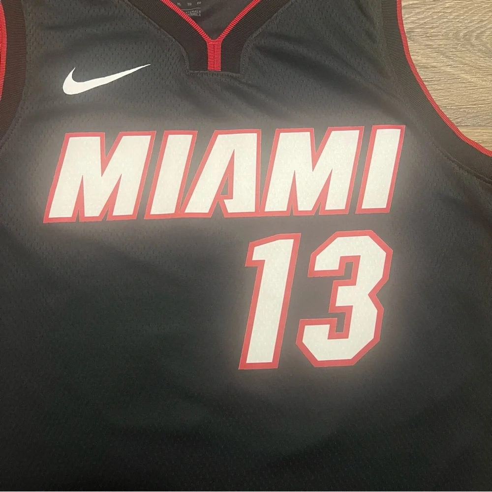 Miami Heat Bam Adebayo Nike Black Swingman Jersey Icon Edition Size XL Black NBA